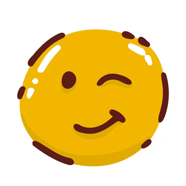 Smiling Emoji Smiley Emoticon Happy Smiling Emoticon Isolated White — Stock Vector
