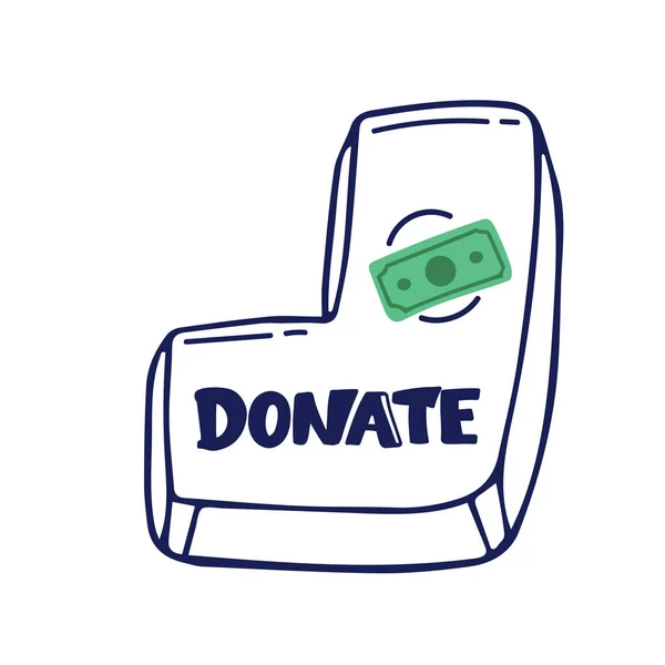 Siyah el bağışta bulunma düğmesine bas. Düz stil trend modern logottip grafik sanat tasarımı beyaz arkaplanda izole edilmiştir. İnsan hakları için yardım işareti ya da finansal sponsorluk kavramı,