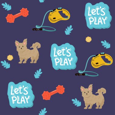 Seamless pattern with puppies. yorkshire terrier ,Animals pattern. Dogs background. Good for printing on textiles, wrapping paper, wallpapers.