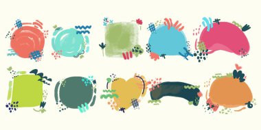 Metin için kopya alanı olan asgari moda tarzında soyut yaratıcı arka planların vektör kümesi - sosyal medya hikayeleri ve blog yazarları için tasarım şablonları - basit, şık ve minimal tasarımlar,