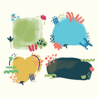 Metin için kopya alanı olan asgari moda tarzında soyut yaratıcı arka planların vektör kümesi - sosyal medya hikayeleri ve blog yazarları için tasarım şablonları - basit, şık ve minimal tasarımlar