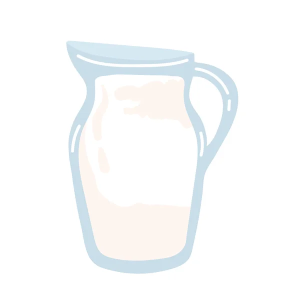 Realistické Postříkání Mléka Skleněné Vektorové Ilustraci Mléko Nalité Skla Modrém — Stockový vektor