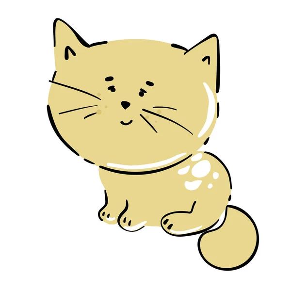 Gambar Vektor Mengilustrasikan Koleksi Karakter Kucing Lucu Gaya Kartun Doodle - Stok Vektor
