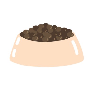 Köpek maması vektör illüstrasyonu. Beyaz üzerine el çizimi.