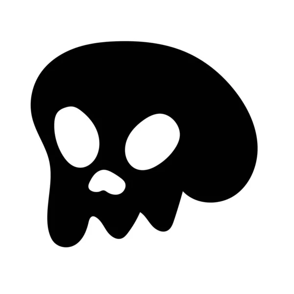 Schädel Vektor Symbol Gesetzt Skelettillustration Symbolsammlung Halloween Zeichen Oder Logo — Stockvektor