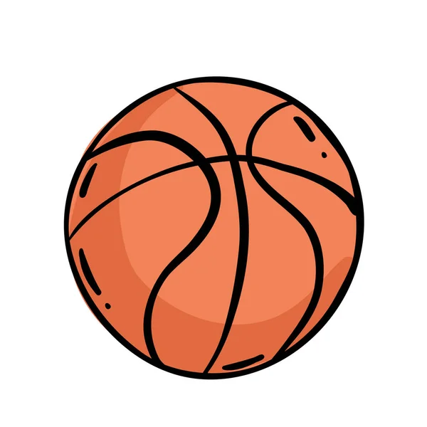 Basketball Vector Illustration Black White — Stock Vector