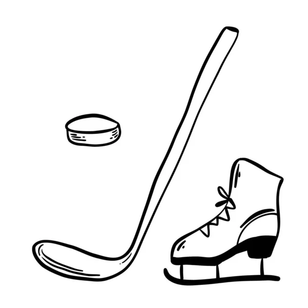 Hockey Vektor Hintergrund Vector Hockey Skates Hockeyschläger — Stockvektor