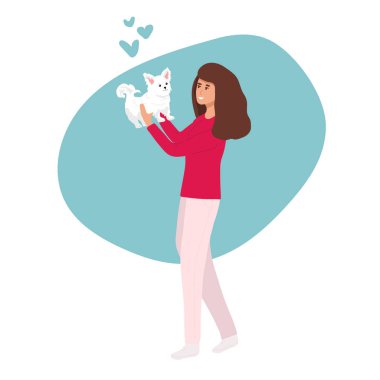 Erkek arkadaşı köpeğini tutuyor ve kız arkadaşı da kedisini tutuyor. Evli çift, evcil hayvanları eş olarak evlat ediniyor.
