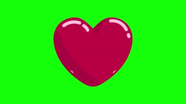 心臓だ アニメーションパターン シームレスなパターン ハート キャンバス ハートの一部の背景 アニメ 緑の画面 — ストック動画