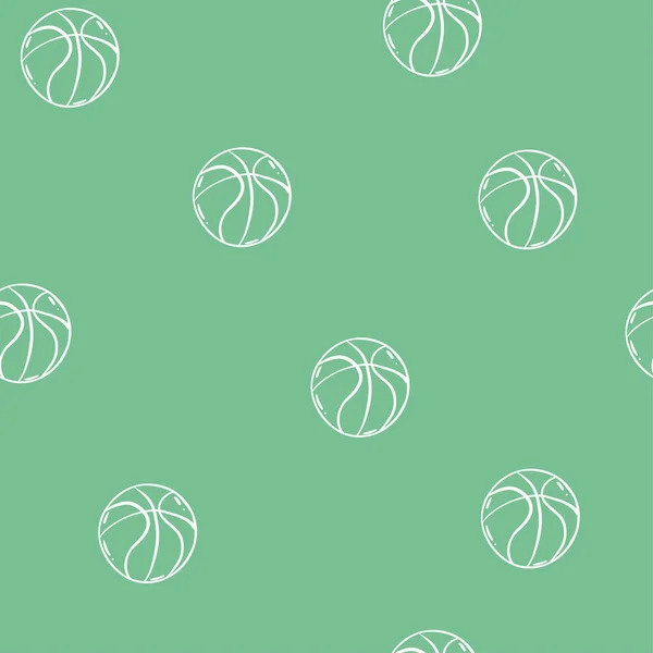 Das Nahtlose Muster Zum Thema Basketball — Stockvektor