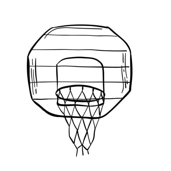 Basketball Net Backboard Illustration Complex Basketball Net Including Basketball Backboard — Stock Vector
