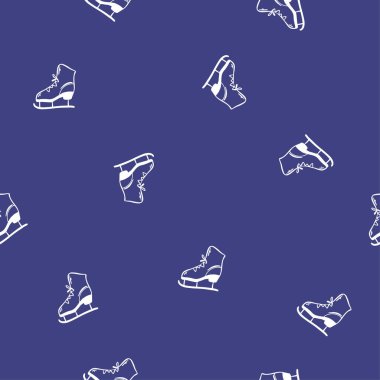 buz pateni ikonu vektör illüstrasyonu. Kış sporları ikonlar. Beyaz arka planda tasarım için patenler hazır. Kayak merkezi imajı için unsurlar, dağ eğlencesi.