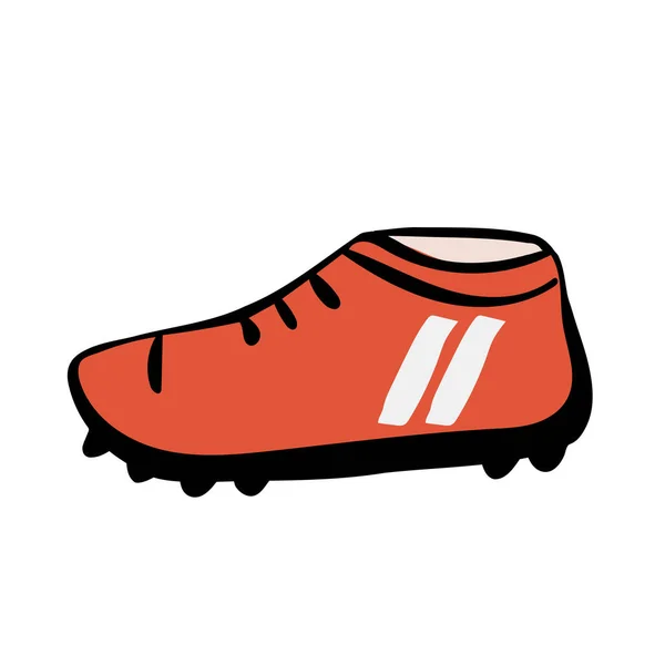 Vektorové Ilustrace Fotbalových Bot Ikona Fotbalových Bot Bílém Pozadí Plochý — Stockový vektor