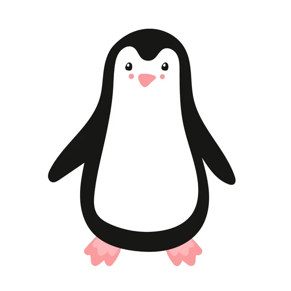 Икона Пингвина Векторная Иллюстрация Изолирована Белом — стоковый вектор