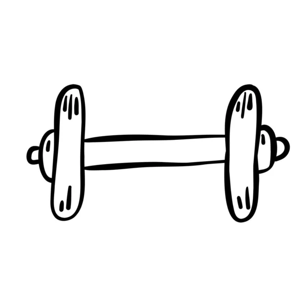体操图标的哑铃 黑色标志设计 — 图库矢量图片