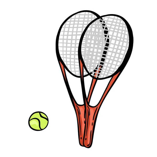 Vektoros Illusztráció Tenisz Cikkek — Stock Vector