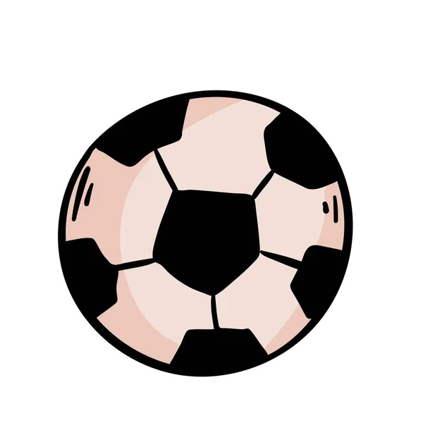 Pallone Calcio Realistico Pallone Calcio Sfondo Bianco Stile Vettore Palla — Vettoriale Stock