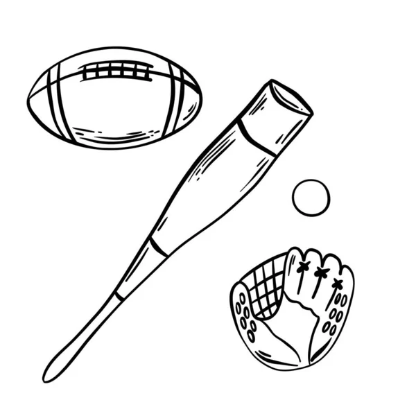 Football Americano Rugby Vector Emoji Set Illustrazioni Football Americano Rugby — Vettoriale Stock