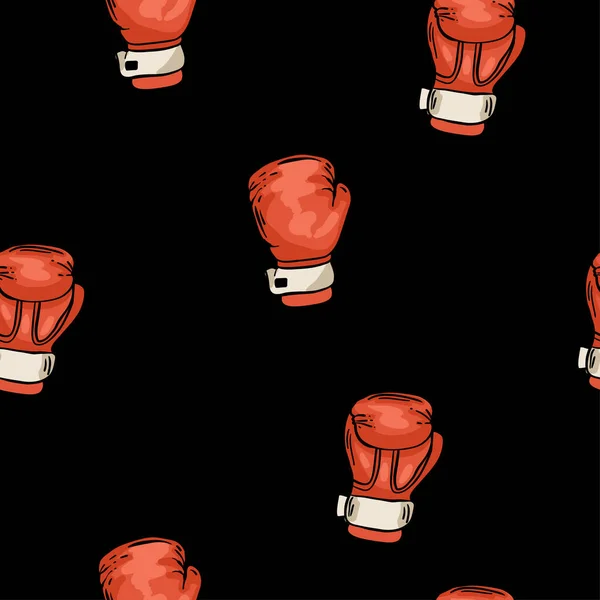 Cartoon Rood Bokshandschoen Icoon Voor Achterkant Geïsoleerde Vectorillustratie — Stockvector