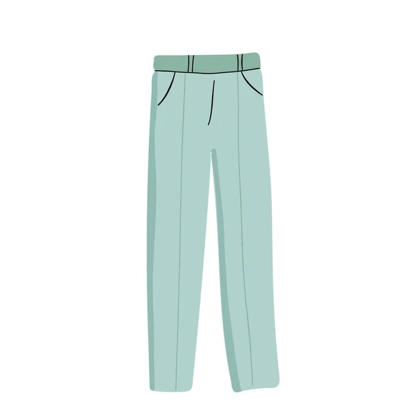 Pantalon Classique Isolé Sur Fond Blanc — Image vectorielle