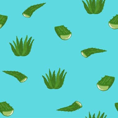 Doğal Vektör Aloe vera illüstrasyonunda Aloevera el yazısı çizilmiş,