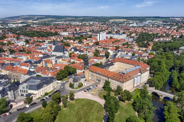 Weimar şehir sarayının havadan görünüşü