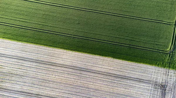 Çekici raylı alanların hava görüntüsü