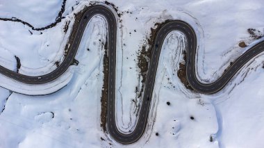İsviçre 'deki Julier Geçidi' nin havadan görüntüsü