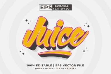 Düzenlenebilir metin efekti suyu 3d Çizgi film biçimi premium vektörü