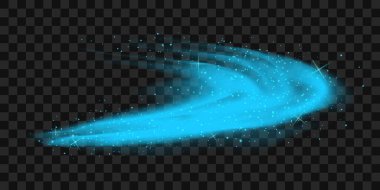 Kar fırtınası. Uçan kar taneleriyle karlı hava akışı. Soğuk, soğuk kasırga. Şeffaf arkaplanda izole edilmiş gerçekçi 3d vektör çizimi