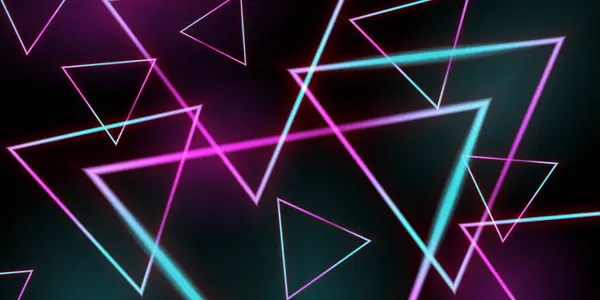 Parlayan neon üçgenlerin arkaplanı