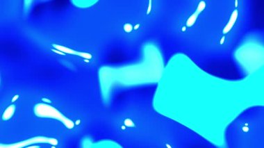 Soyut mavi sıvı hareket arkaplanı. Animasyonsuz döngü. 3B Hazırlama.