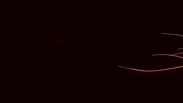 Абстрактний Колір Вигнутої Лінії Повільно Рухається Помаранчевих Відблисках Вогняний Фон — стокове відео