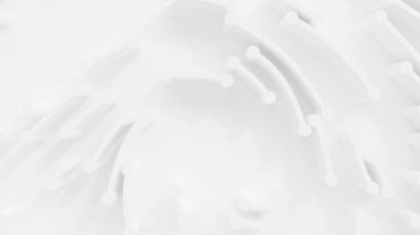 Digital fingerprint circuit white color. Security or computer concept design. Space side area for your text and banner design. Designed in minimal concept. Animation, 3D Render.