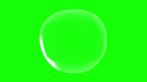 Фон Водного Элемента Движение Пузырьков Воздуха Зеленом Экране Бесшовный Цикл — стоковое видео