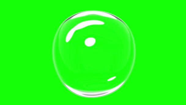 Тло Водного Елемента Рух Повітряних Бульбашок Зеленому Екрані Анімація Безшовна — стокове відео
