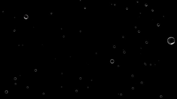 Тло Водного Елемента Рух Повітряних Бульбашок Альфа Каналі Зеленому Екрані — стокове відео