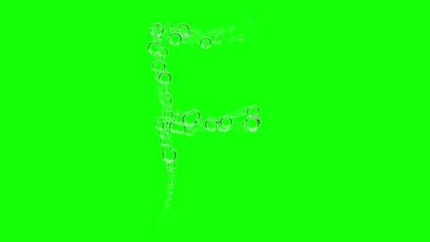 텍스트 Bubble Shaped Letter Font Animation Green Screen 렌더링 — 비디오