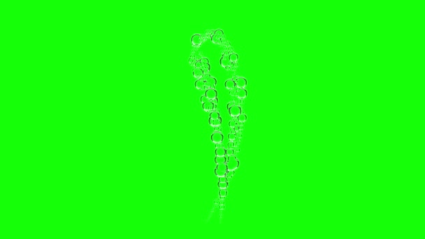 Word Tag English Text Bubble Shaped Letter Font Animation Green — Stock Video