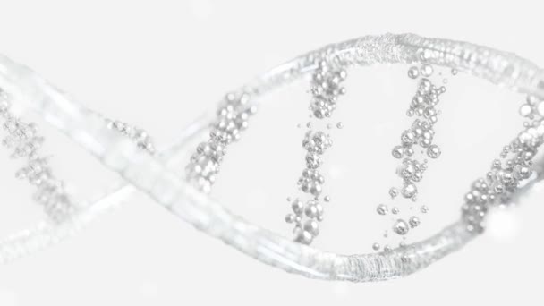 Dna Molecule Particles Has White Appearance Transparent Can Used Education — Stock Video