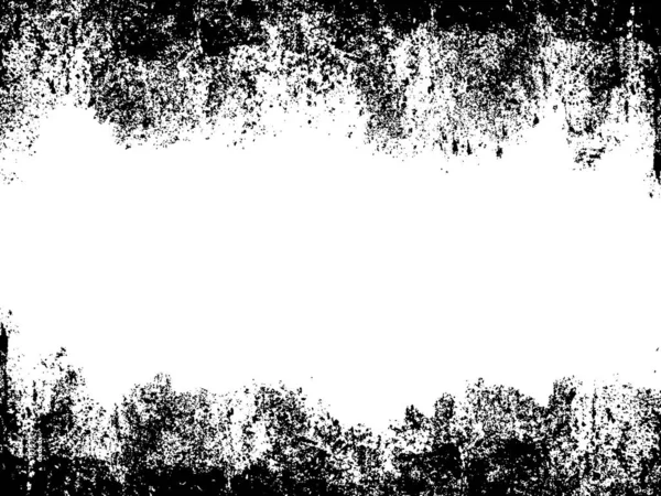 Grunge Cadre Frontière Grunge Noir Blanc Texture Superposition Détresse Poussière — Image vectorielle