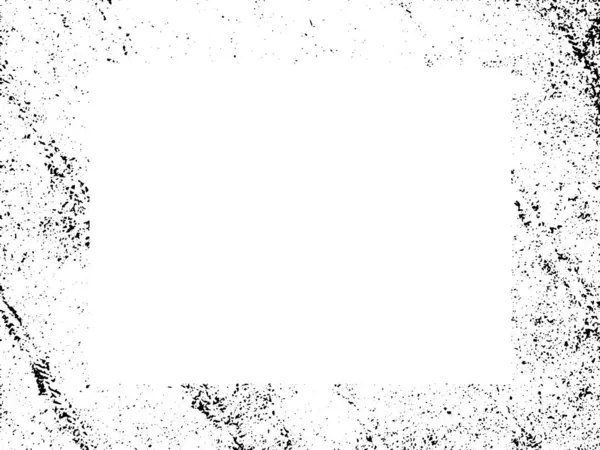 Grunge Rahmen Und Rand Schwarz Weißer Grunge Distress Overlay Textur — Stockvektor