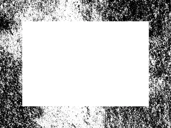 Grunge Frame Rand Zwart Wit Grunge Stress Overlay Textuur Stof — Stockvector