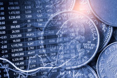 Finansal yatırım konsepti için uygun borsa veya önx ticaret grafiği ve şamdan grafiği. Ekonomik trendler iş fikri ve tüm sanat tasarımı için arka plan. Soyut finans arkaplanı.