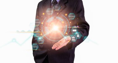 Finansal yatırım konsepti için uygun borsa veya önx ticaret grafiği ve şamdan grafiği. Ekonomik trendler iş fikri ve tüm sanat tasarımı için arka plan. Soyut finans arkaplanı.