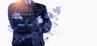 Finansal yatırım konsepti için uygun borsa veya önx ticaret grafiği ve şamdan grafiği. Ekonomik trendler iş fikri ve tüm sanat tasarımı için arka plan. Soyut finans arkaplanı.