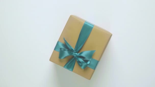 Férias Fundo Cartão Natal Com Festivo Caixa Presente Alternativo Natal — Vídeo de Stock