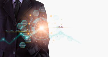 Finansal yatırım konsepti için uygun borsa veya önx ticaret grafiği ve şamdan grafiği. Ekonomik trendler iş fikri ve tüm sanat tasarımı için arka plan. Soyut finans arkaplanı.