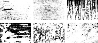 Siyah beyaz grunge. Tehlike örtüsü dokusu. Soyut yüzey tozu ve kaba duvar arkaplanı kavramı. Sıkıntı illüstrasyonu, grunge etkisi yaratmak için basitçe nesnenin üzerine yerleştirilir. Vektör EPS10.