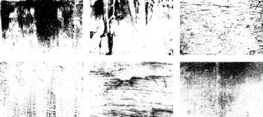 Siyah beyaz grunge. Tehlike örtüsü dokusu. Soyut yüzey tozu ve kaba duvar arkaplanı kavramı. Sıkıntı illüstrasyonu, grunge etkisi yaratmak için basitçe nesnenin üzerine yerleştirilir. Vektör EPS10.